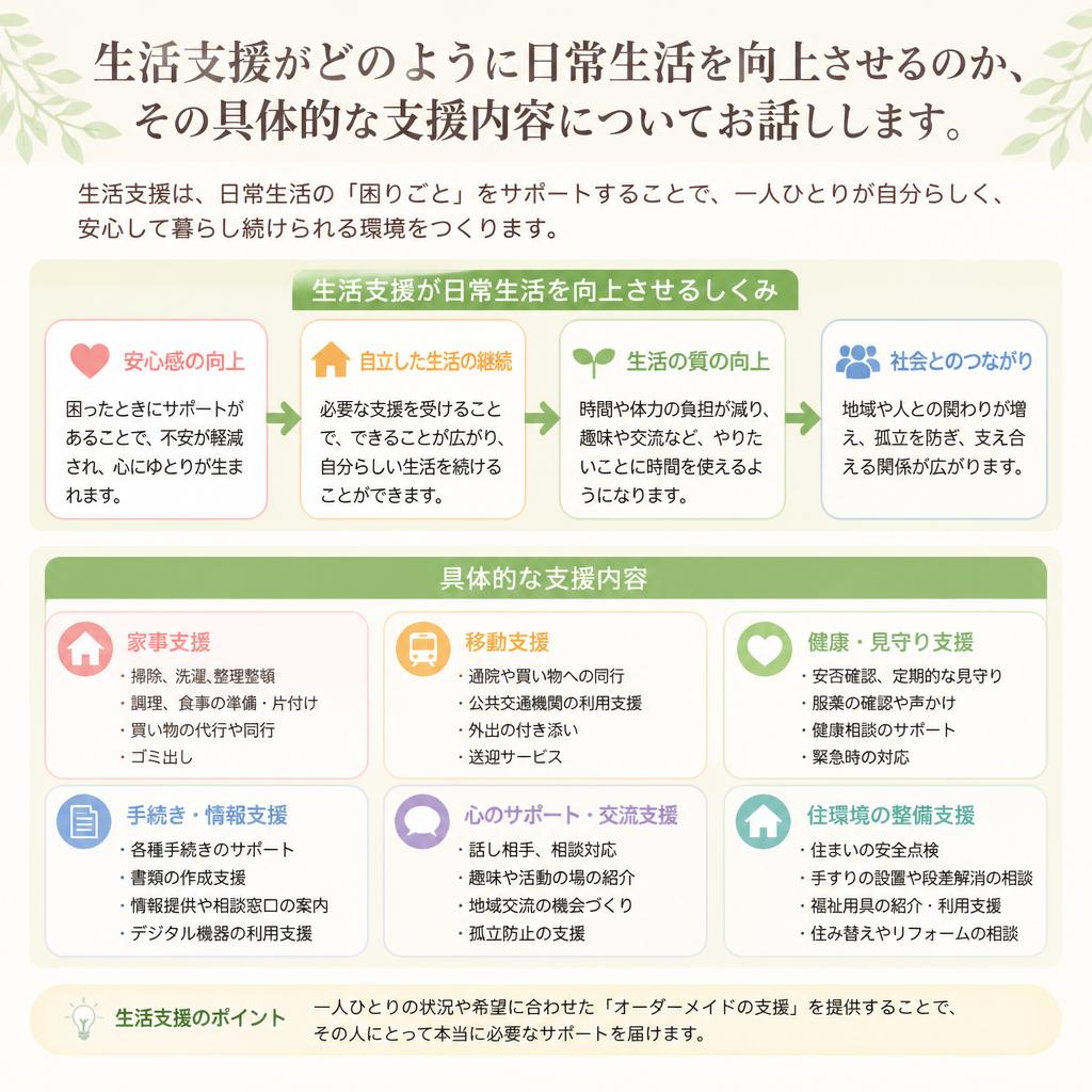 生活支援でのサポート